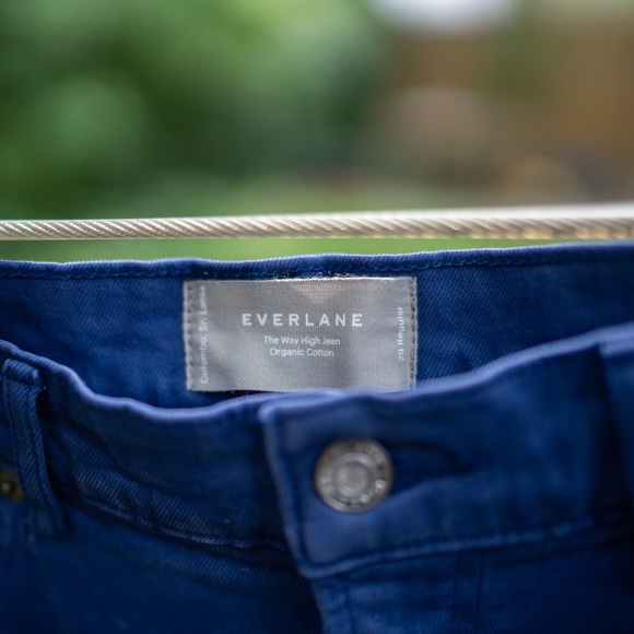 Everlane Way High Jean in cobalt blue - Picture 5 of 6